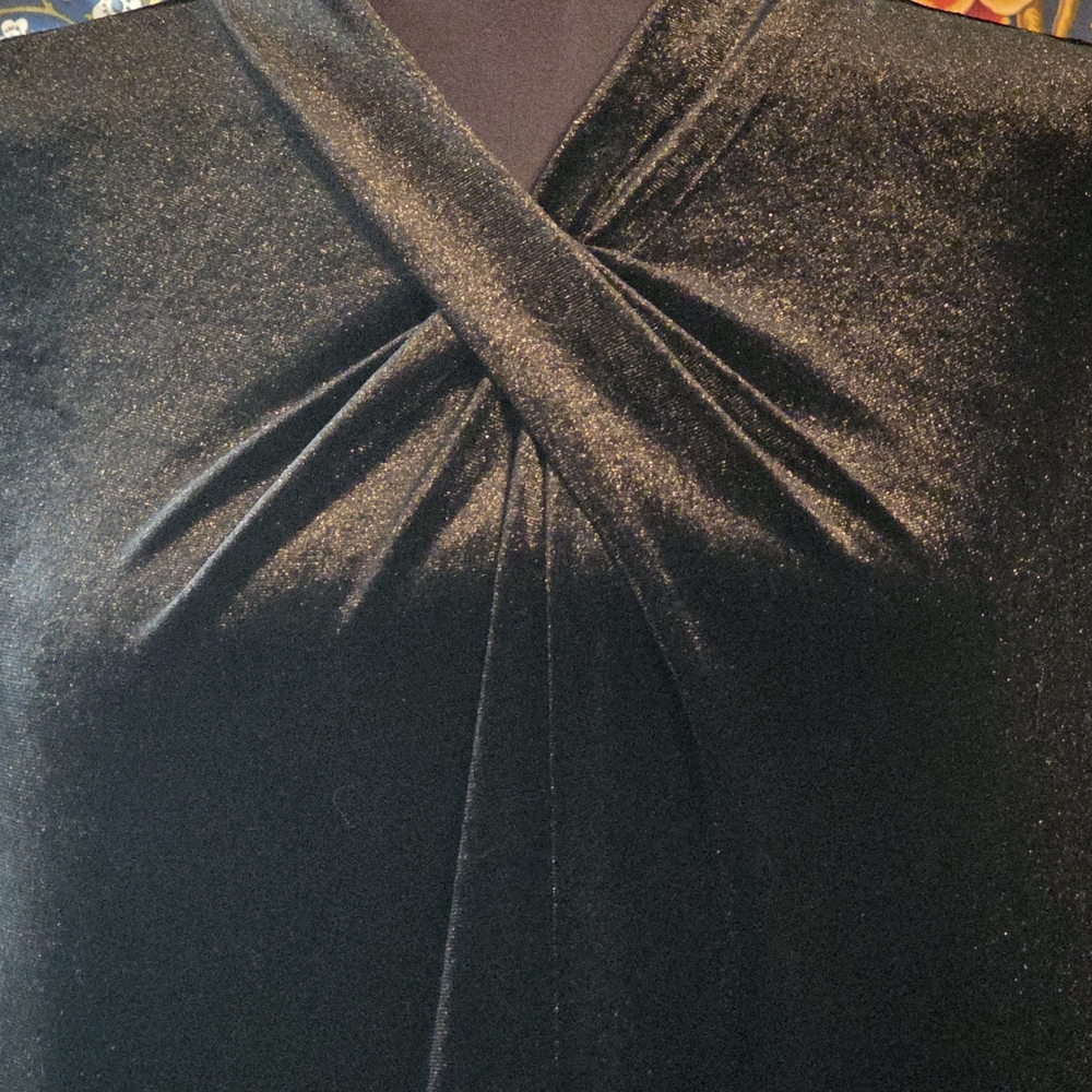Maison Tara Black Velvet Dress